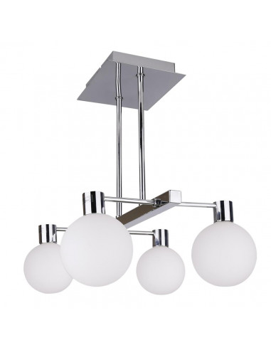 CANDELLUX Maldus lampa wisząca chromowy sztyca 4x40w g9 klosz biały 34-01467
