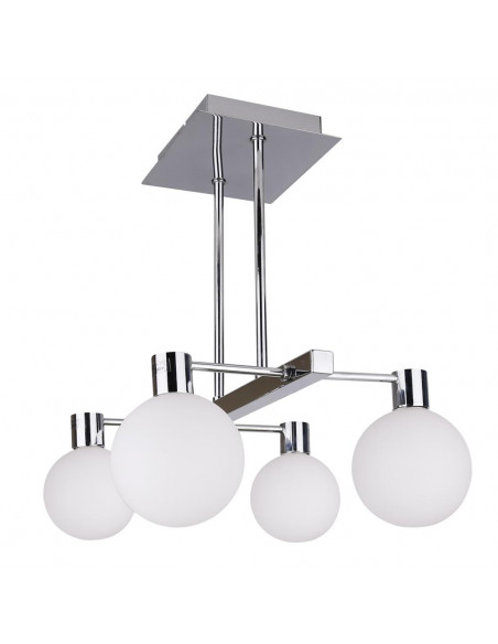 CANDELLUX Maldus lampa wisząca chromowy sztyca 4x40w g9 klosz biały 34-01467