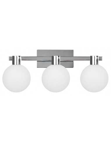 CANDELLUX Maldus lampa kinkiet chromowy 3x40w g9 klosz biały 23-01450