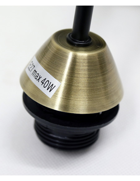 CANDELLUX Unica lampa sufitowa czarny+złoty 5x40w e27 klosz dymiony 35-00897