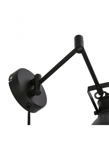 CANDELLUX Espera lampa kinkiet 1x40w e27 czarny z przewodem przył. z wtyczką i włącznikiem 21-85238
