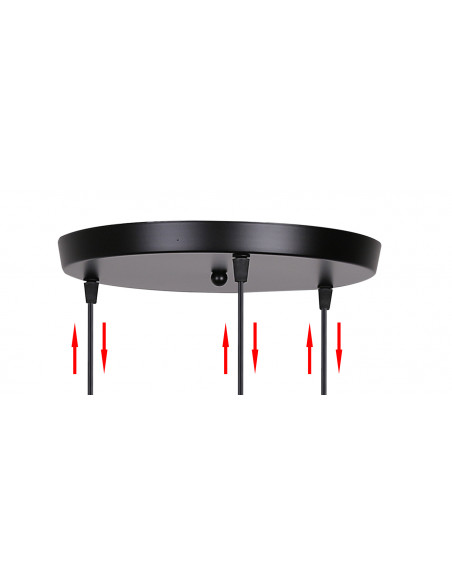 CANDELLUX Felis lampa wisząca talerz czarny 3x60w e27 klosz bursztynowy 33-00217