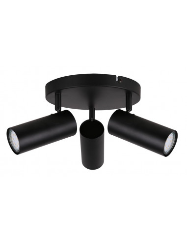 CANDELLUX Colly lampa sufitowa czarny 3x15w gu10 klosz czarny 98-01672