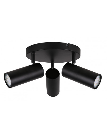 CANDELLUX Colly lampa sufitowa czarny 3x15w gu10 klosz czarny 98-01672