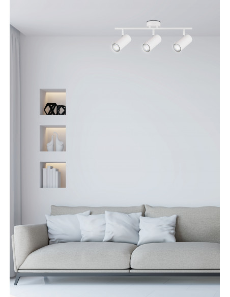 CANDELLUX Colly lampa sufitowa biały 3x15w gu10 klosz biały 93-01689