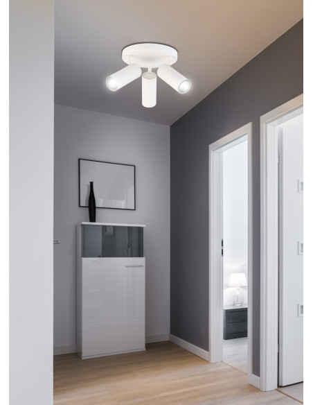 CANDELLUX Colly lampa sufitowa biały 3x15w gu10 klosz biały 98-01627