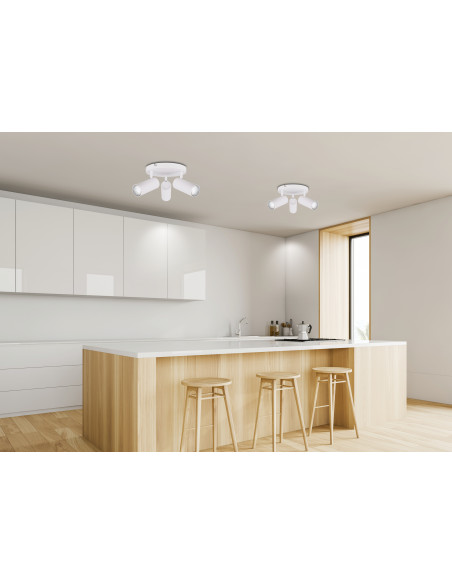 CANDELLUX Colly lampa sufitowa biały 3x15w gu10 klosz biały 98-01627