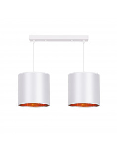 CANDELLUX Atlanta lampa wisząca biały 2x40w e27 abażur biały 32-00644
