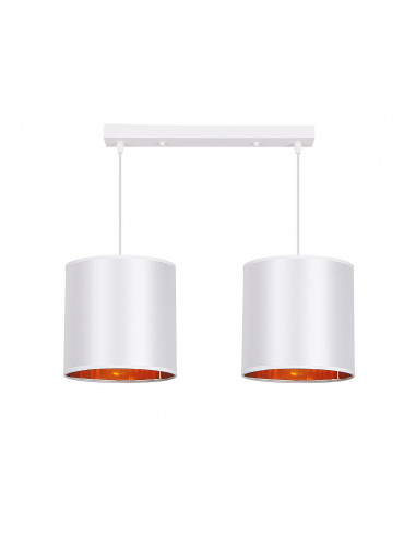 CANDELLUX Atlanta lampa wisząca biały 2x40w e27 abażur biały 32-00644