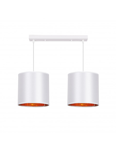 CANDELLUX Atlanta lampa wisząca biały 2x40w e27 abażur biały 32-00644