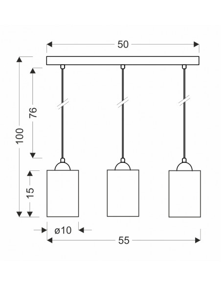 CANDELLUX Bistro lampa wisząca czarny 3x40w e27 klosz brązowy 33-00545