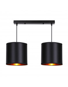 CANDELLUX Candida lampa wisząca czarny 2x40w e27 abażur czarny 32-00712
