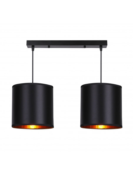 CANDELLUX Candida lampa wisząca czarny 2x40w e27 abażur czarny 32-00712