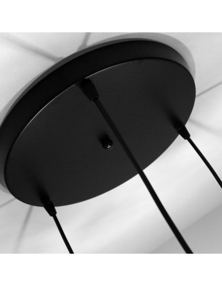 CANDELLUX Aspa lampa wisząca czarny talerz 3x40w e27 klosz brązowy 33-00613