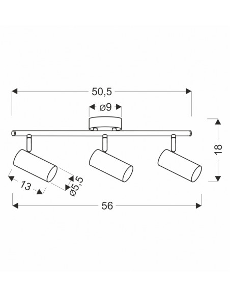 CANDELLUX Colly lampa sufitowa mosiądz 3x15w gu10 klosz mosiądz 93-01733