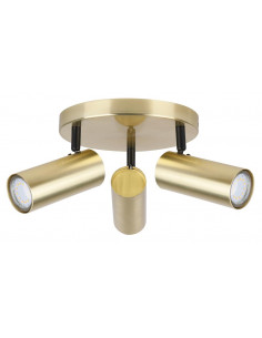 CANDELLUX Colly lampa sufitowa mosiądz 3x15w gu10 klosz mosiądz 98-01726