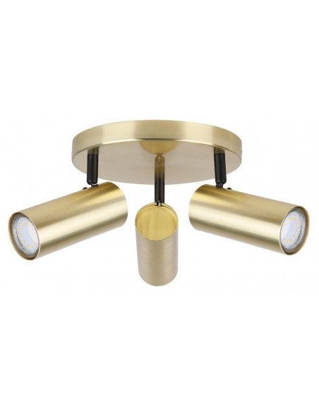 CANDELLUX Colly lampa sufitowa mosiądz 3x15w gu10 klosz mosiądz 98-01726