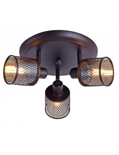 CANDELLUX LAMPA SUFITOWA CANABERA PLAFON KAWOWE ZŁOTO 3X40W E14 KLOSZ BURSZTYNOWY 98-83098