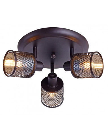 CANDELLUX LAMPA SUFITOWA CANABERA PLAFON KAWOWE ZŁOTO 3X40W E14 KLOSZ BURSZTYNOWY 98-83098
