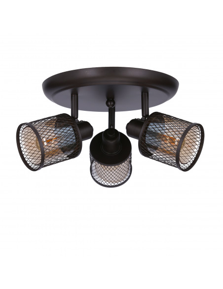 CANDELLUX LAMPA SUFITOWA CANABERA PLAFON KAWOWE ZŁOTO 3X40W E14 KLOSZ BURSZTYNOWY 98-83098