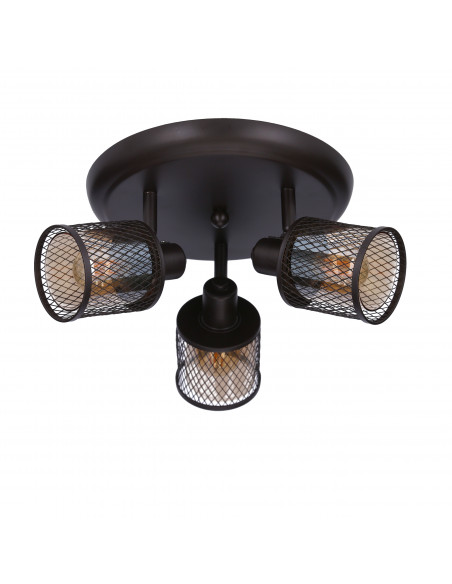 CANDELLUX LAMPA SUFITOWA CANABERA PLAFON KAWOWE ZŁOTO 3X40W E14 KLOSZ BURSZTYNOWY 98-83098