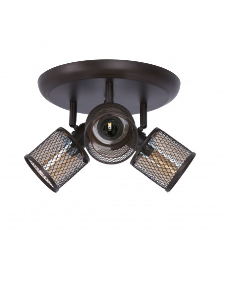 CANDELLUX LAMPA SUFITOWA CANABERA PLAFON KAWOWE ZŁOTO 3X40W E14 KLOSZ BURSZTYNOWY 98-83098