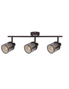 CANDELLUX LAMPA SUFITOWA CANABERA KAWOWE ZŁOTO 3X40W E14 KLOSZ BURSZTYNOWY 93-82541