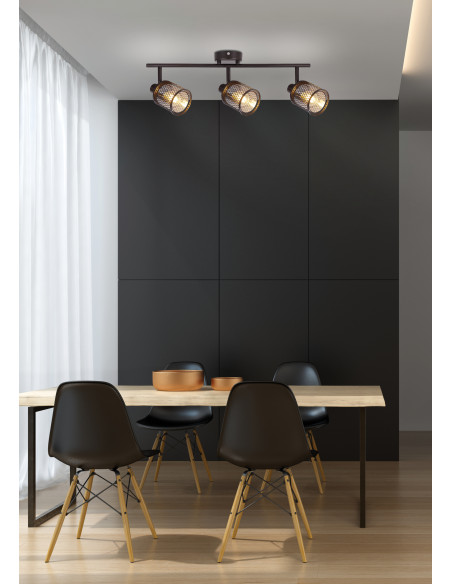 CANDELLUX LAMPA SUFITOWA CANABERA KAWOWE ZŁOTO 3X40W E14 KLOSZ BURSZTYNOWY 93-82541