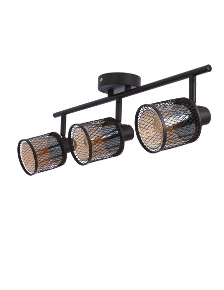 CANDELLUX LAMPA SUFITOWA CANABERA KAWOWE ZŁOTO 3X40W E14 KLOSZ BURSZTYNOWY 93-82541