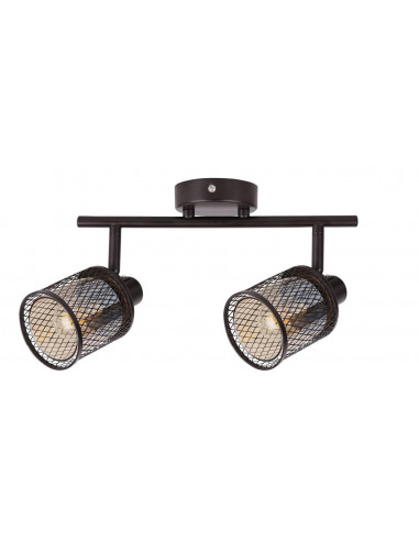 CANDELLUX LAMPA SUFITOWA CANABERA KAWOWE ZŁOTO 2X40W E14 KLOSZ BURSZTYNOWY 92-81766
