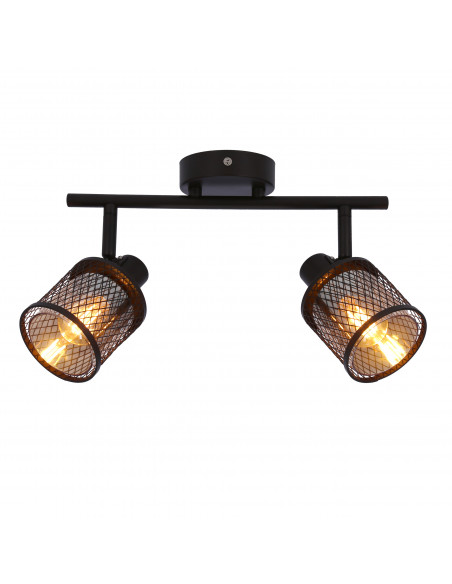 CANDELLUX LAMPA SUFITOWA CANABERA KAWOWE ZŁOTO 2X40W E14 KLOSZ BURSZTYNOWY 92-81766