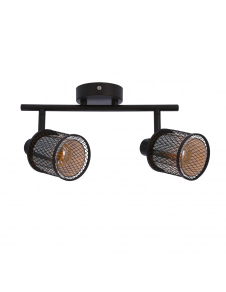 CANDELLUX LAMPA SUFITOWA CANABERA KAWOWE ZŁOTO 2X40W E14 KLOSZ BURSZTYNOWY 92-81766