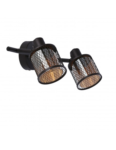 CANDELLUX LAMPA SUFITOWA CANABERA KAWOWE ZŁOTO 2X40W E14 KLOSZ BURSZTYNOWY 92-81766