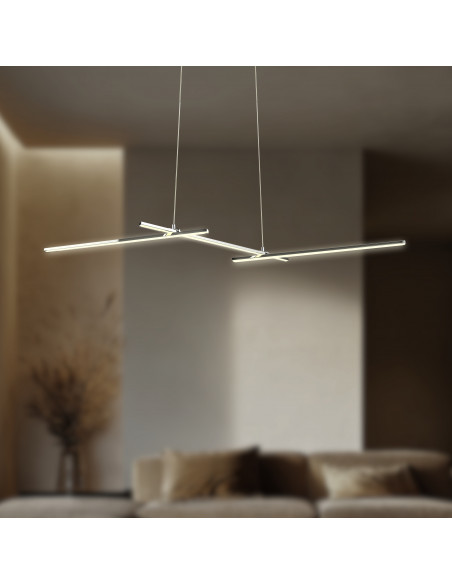 CANDELLUX THASOS LAMPA WISZĄCA 103X23 23W LED CHROMOWY 4000K APETI A0021-330