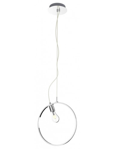 CANDELLUX SKIROS LAMPA WISZĄCA 1X60W E27 LED+12W LED CHROMOWY 4000K APETI A0024-320