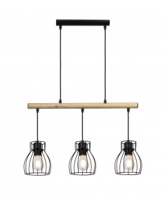 CANDELLUX BERNITA LAMPA WISZĄCA 3X60W E27 CZARNY 33-78087