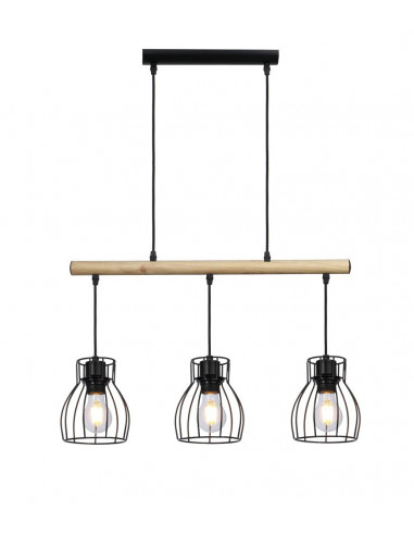 CANDELLUX BERNITA LAMPA WISZĄCA 3X60W E27 CZARNY 33-78087
