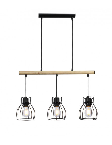 CANDELLUX BERNITA LAMPA WISZĄCA 3X60W E27 CZARNY 33-78087
