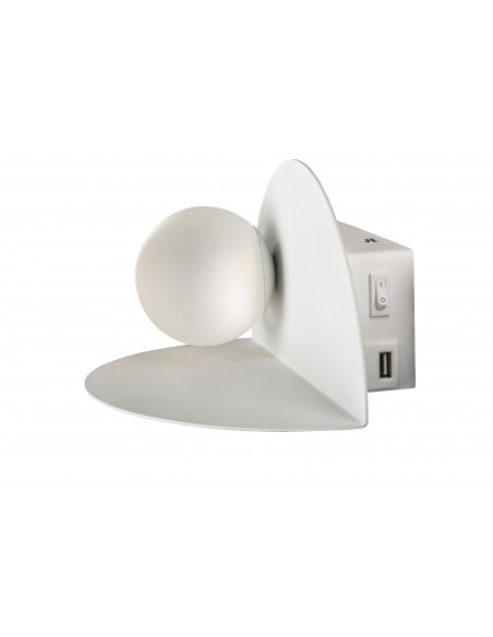 CANDELLUX ZENIT LAMPA KINKIET 4W 4000K + ŁADOWARKA USB BIAŁY 21-76038