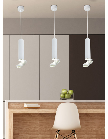 CANDELLUX LAMPA WISZĄCA TUBA 1X50W GU10 6/30 BIAŁ 31-77707