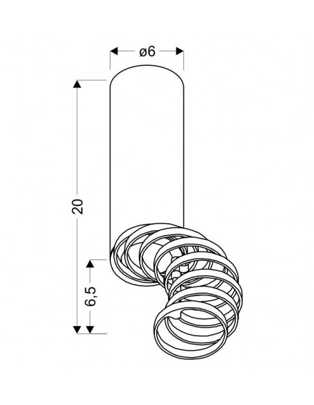 CANDELLUX LAMPA SUFITOWA TUBA 1X50W GU10 6/20 BIAŁY 2282725
