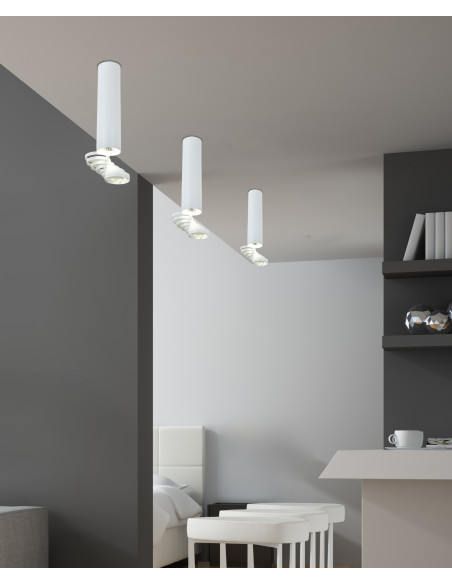 CANDELLUX LAMPA SUFITOWA TUBA 1X50W GU10 6/30 BIAŁY 2282756