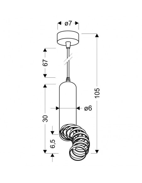 CANDELLUX LAMPA WISZĄCA TUBA 1X50W GU10 5,8/30 CZARNY 31-77714