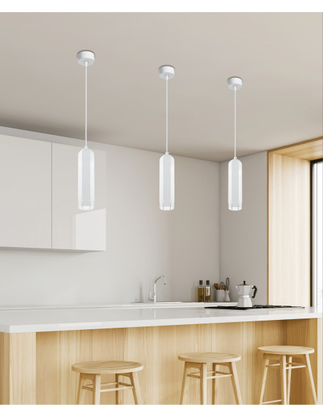 CANDELLUX LAMPA WISZĄCA TUBA 1X50W GU10 6,3/25 BIAŁY 31-77684
