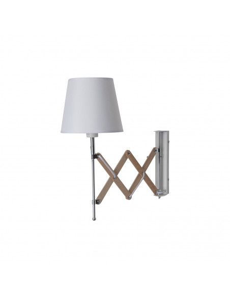 CANDELLUX Lampa kinkiet Mito chrom 1X40W E27 abażur biały 21-75437