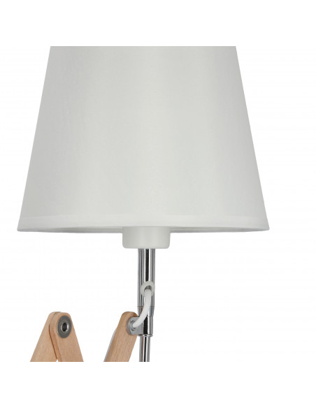 CANDELLUX Lampa kinkiet Mito chrom 1X40W E27 abażur biały 21-75437