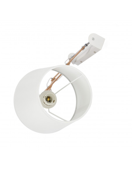 CANDELLUX Lampa kinkiet Mito chrom 1X40W E27 abażur biały 21-75437