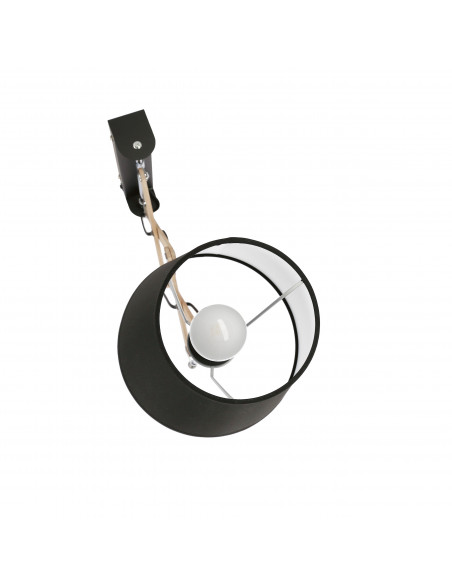 CANDELLUX Lampa Kinkiet Mito chrom 1X40W E27 abażur czarny 21-75420