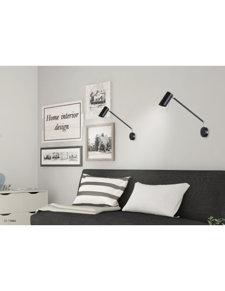 CANDELLUX MILLY KINKIET 1X40W GU10 CZARNY MATOWY 21-73884