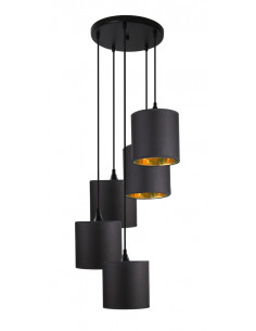 CANDELLUX LONG LAMPA WISZĄCA TALERZ 5X40W E14 CZARNY 35-73976